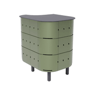 ALUVY JEAN Basalt Outdoor Storage Cabinet - Left - Kaki gallery detail image