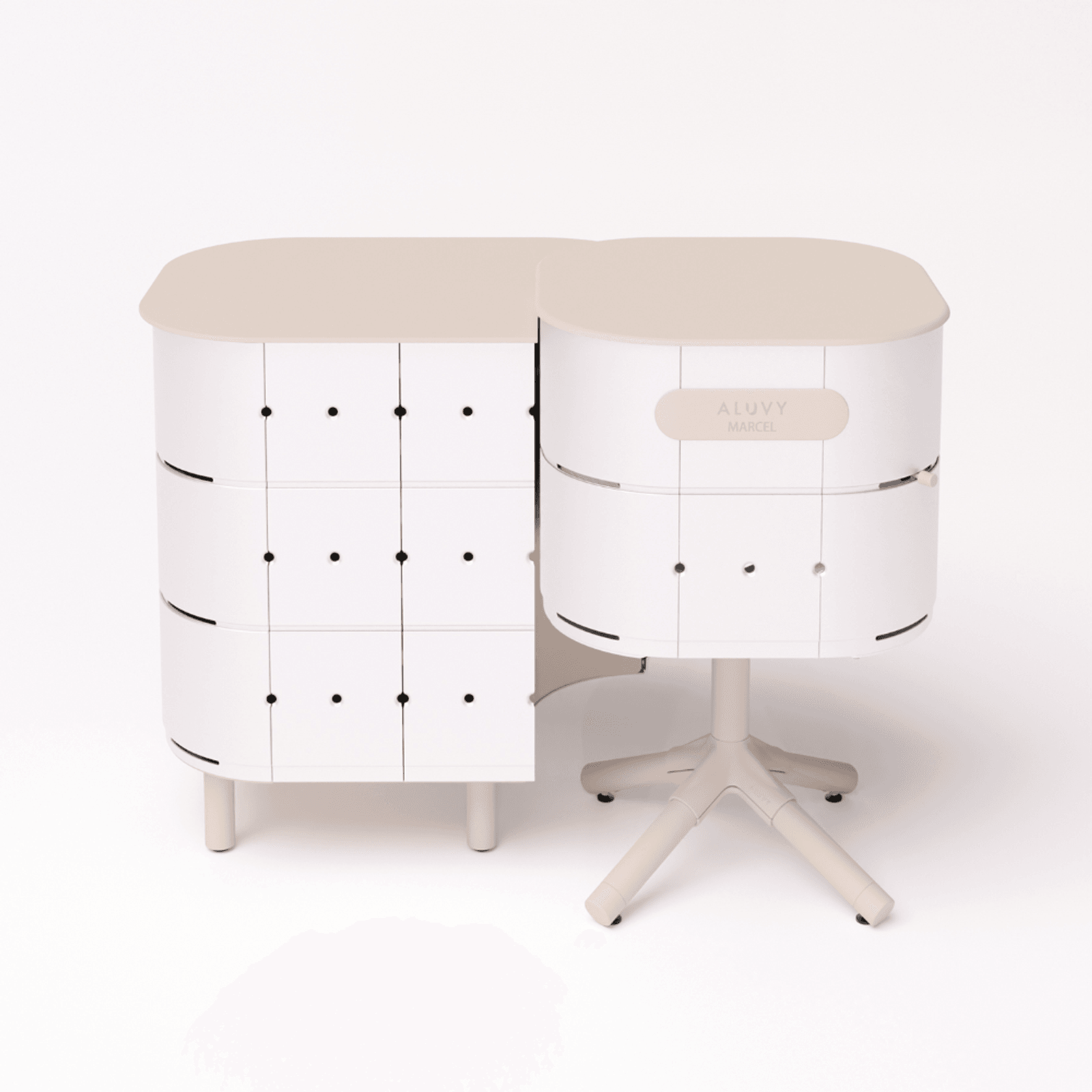 ALUVY JEAN Original Outdoor Storage Cabinet - Left - Blanc gallery detail image