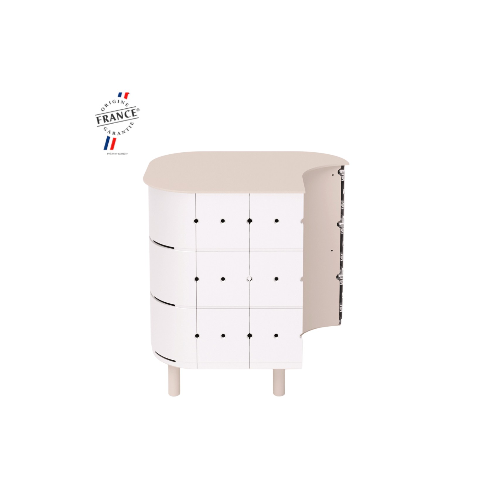 ALUVY JEAN Original Outdoor Storage Cabinet - Left - Blanc gallery detail image