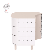 ALUVY JEAN Original Outdoor Storage Cabinet - Left - Blanc gallery detail image