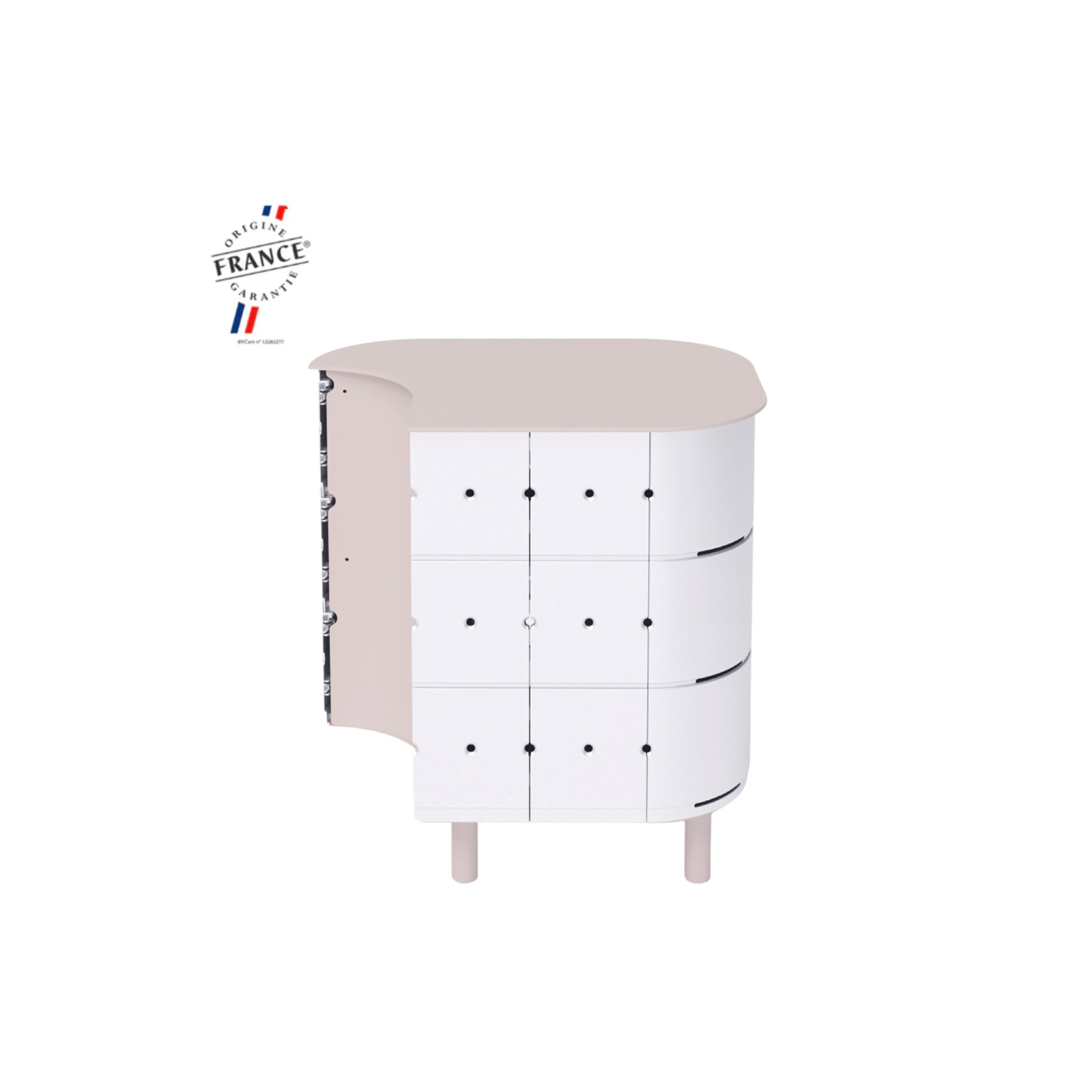 ALUVY JEAN Original Outdoor Storage Cabinet - Right - Blanc gallery detail image