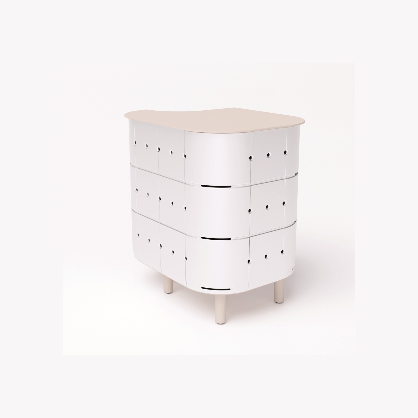 ALUVY JEAN Original Outdoor Storage Cabinet - Right - Blanc gallery detail image