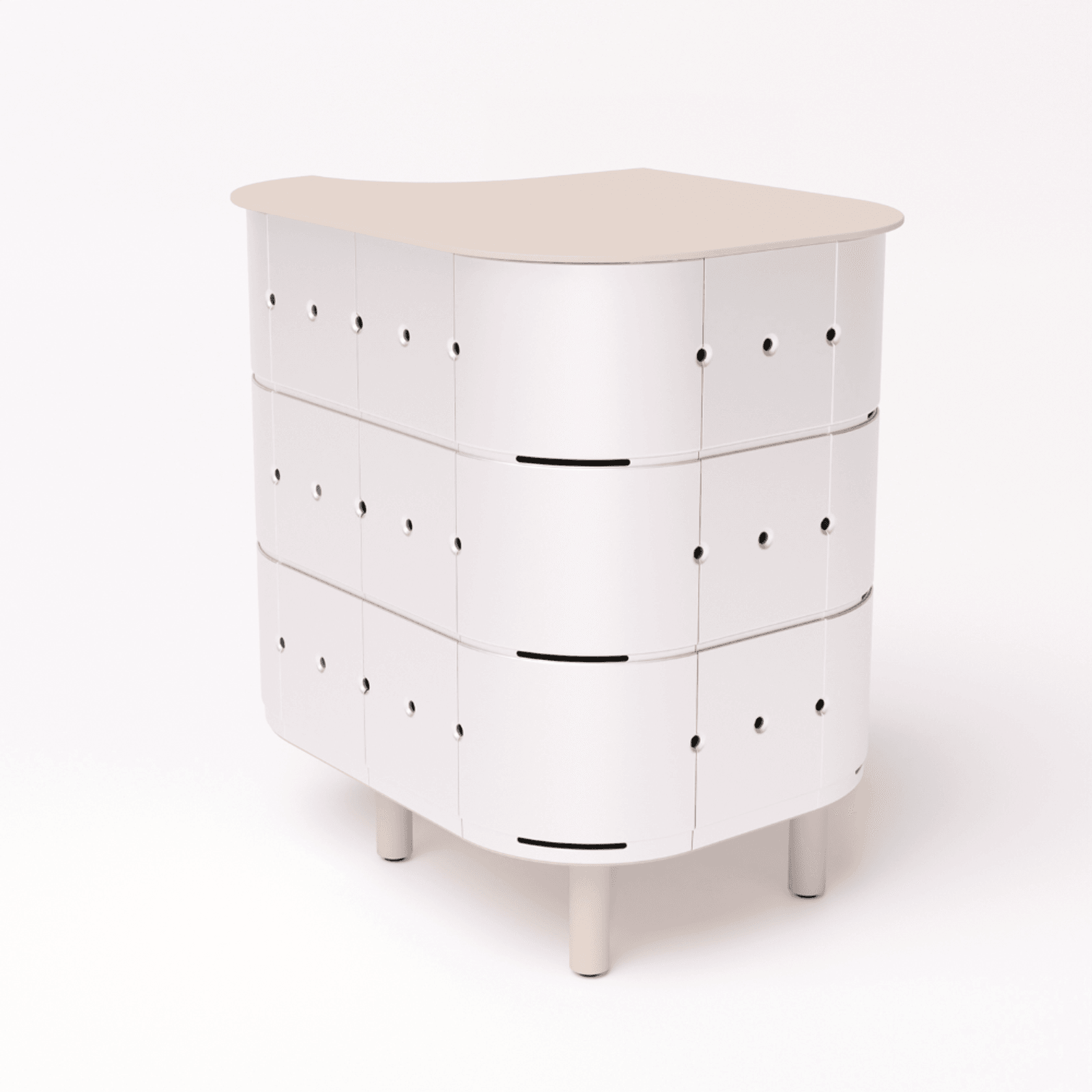 ALUVY JEAN Original Outdoor Storage Cabinet - Right - Blanc gallery detail image