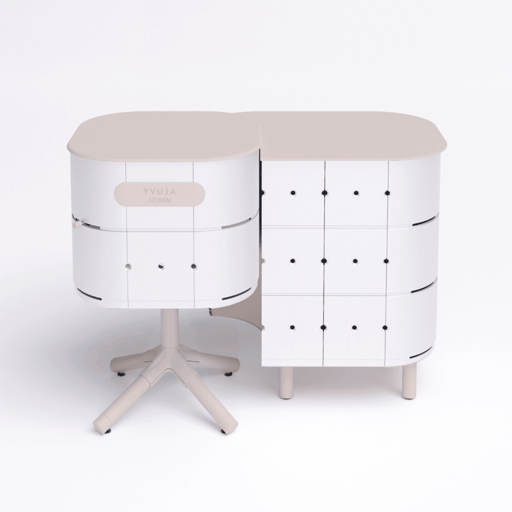 ALUVY JEAN Original Outdoor Storage Cabinet - Right - Blanc gallery detail image