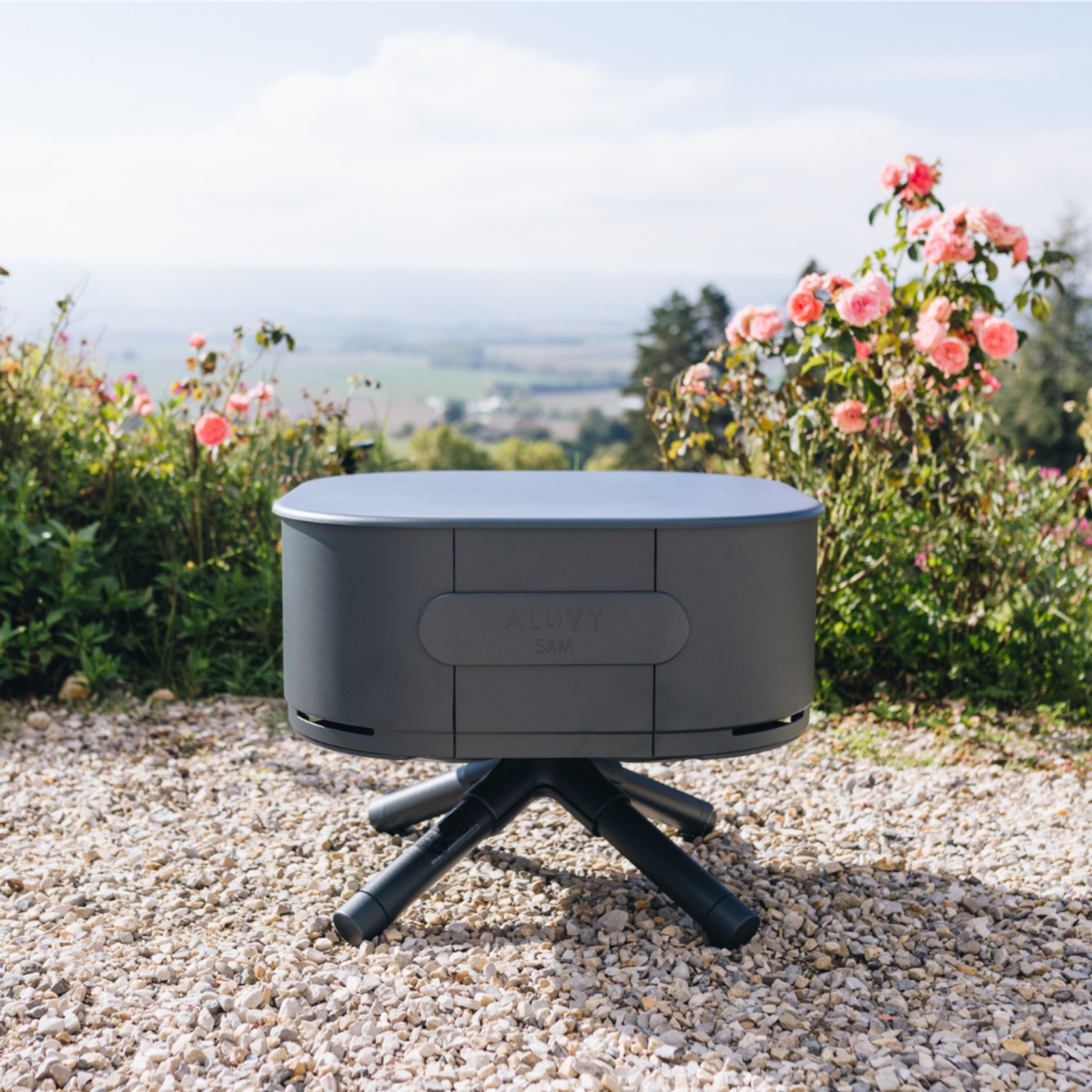 ALUVY SAM Basalt Low Brazier - Anthracite gallery detail image