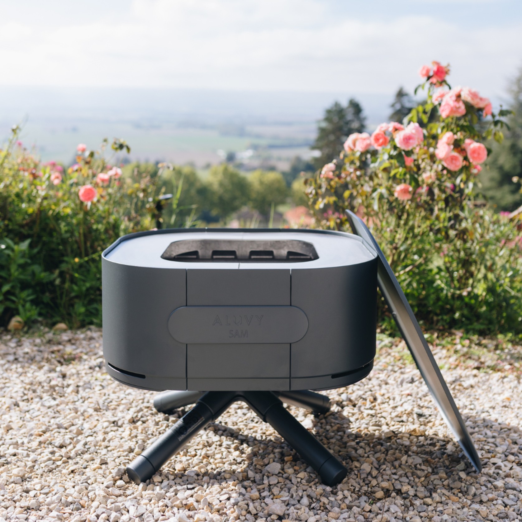 ALUVY SAM Basalt Low Brazier - Anthracite gallery detail image