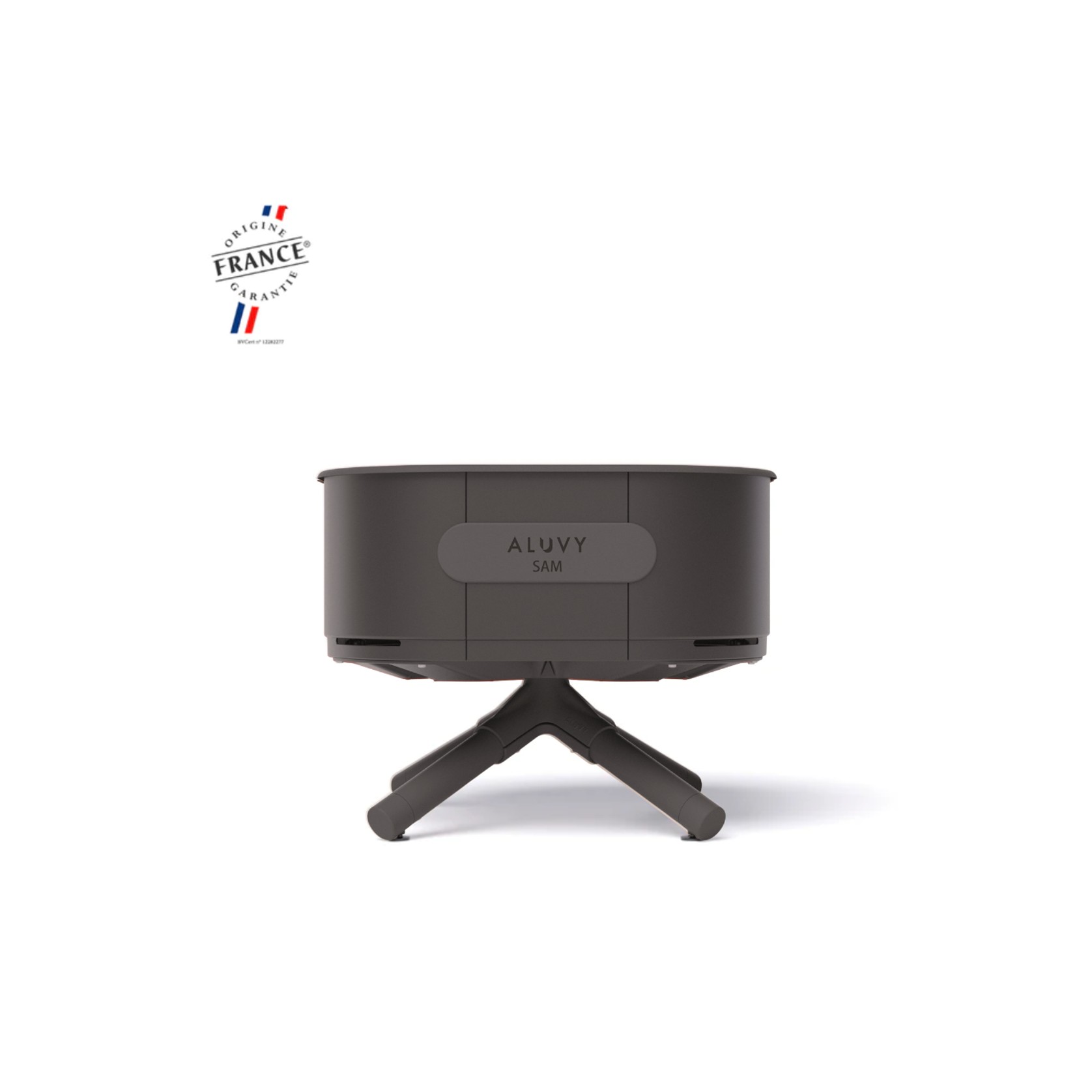 ALUVY SAM Basalt Low Brazier - Anthracite gallery detail image