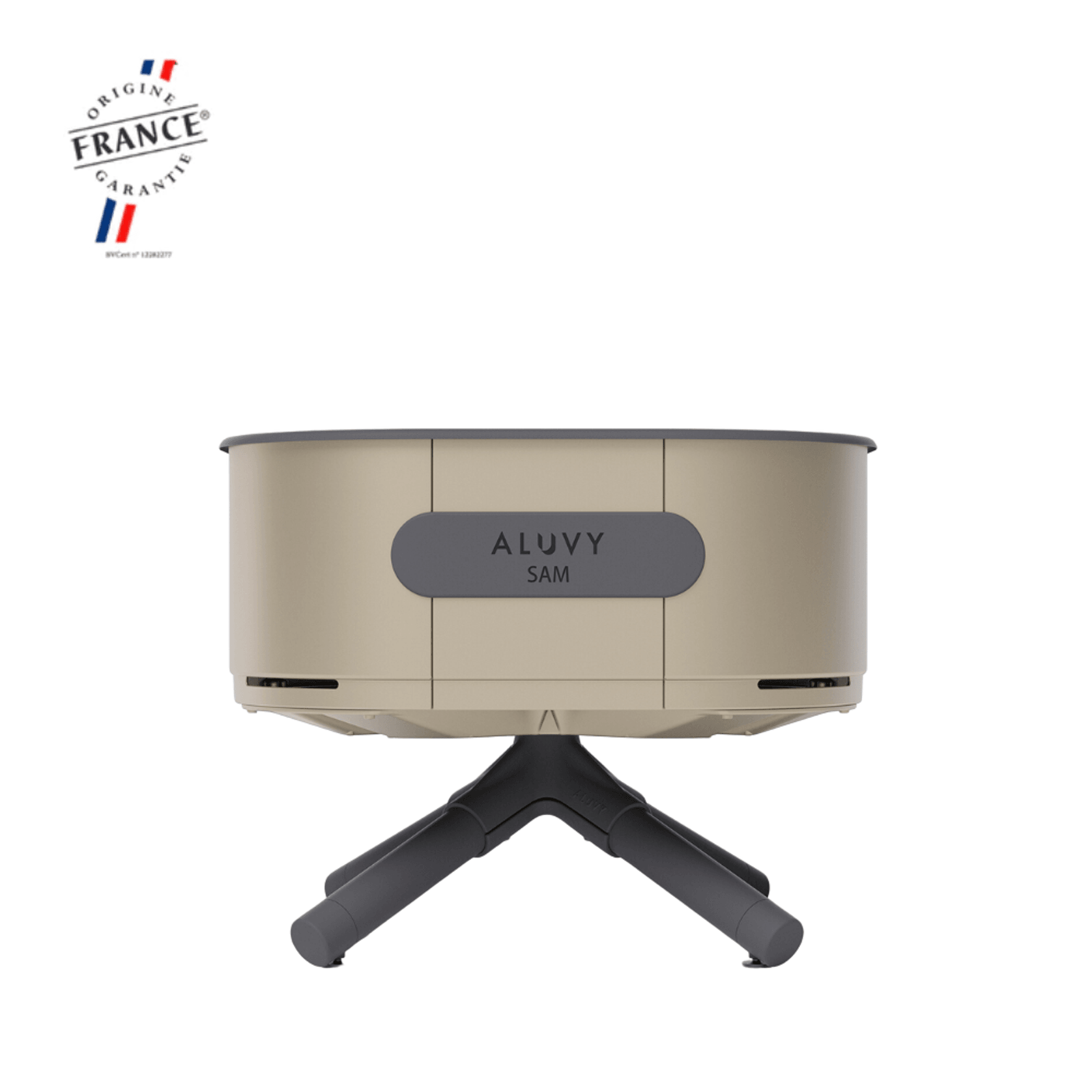 ALUVY SAM Basalt Low Brazier - Champagne gallery detail image