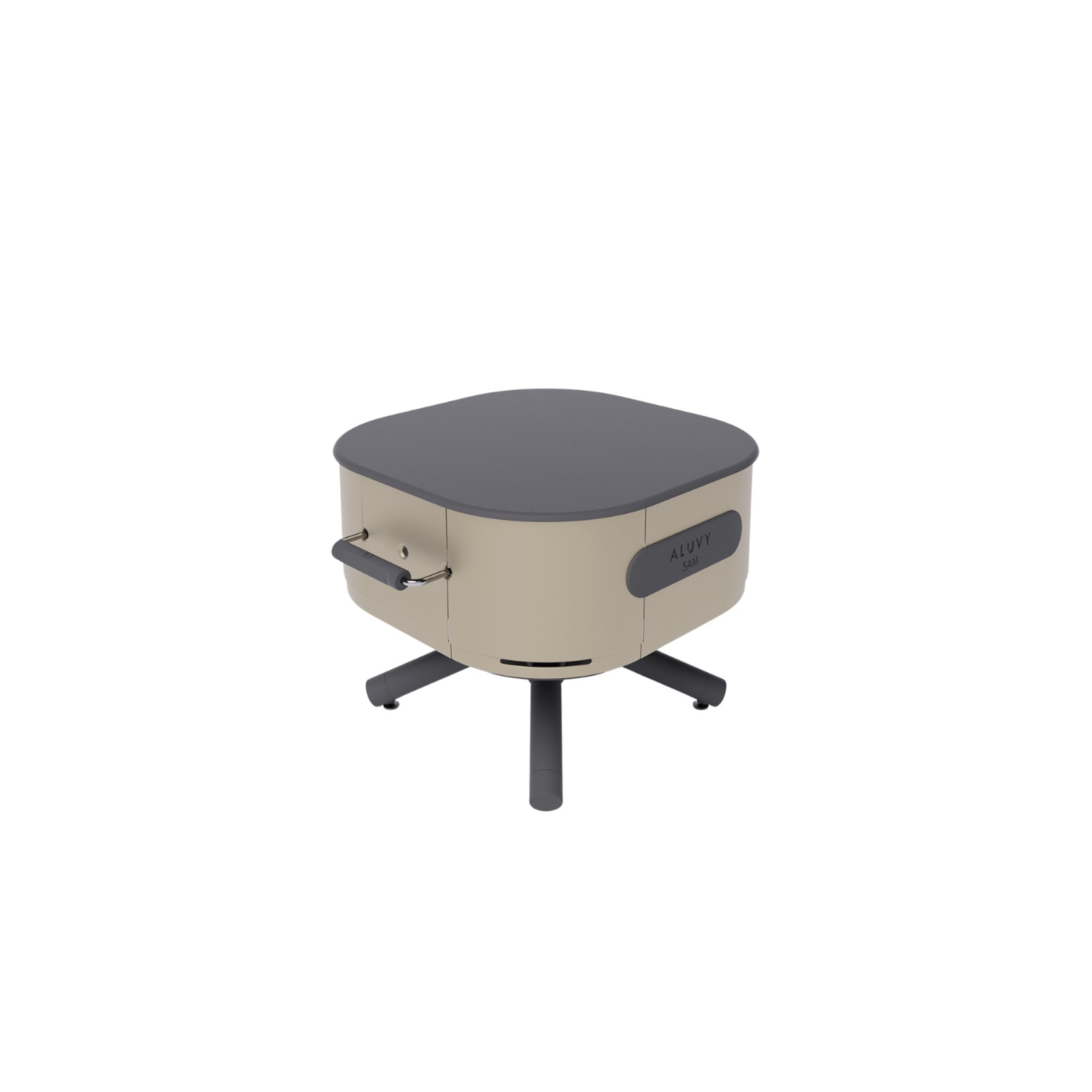 ALUVY SAM Basalt Low Brazier - Champagne gallery detail image