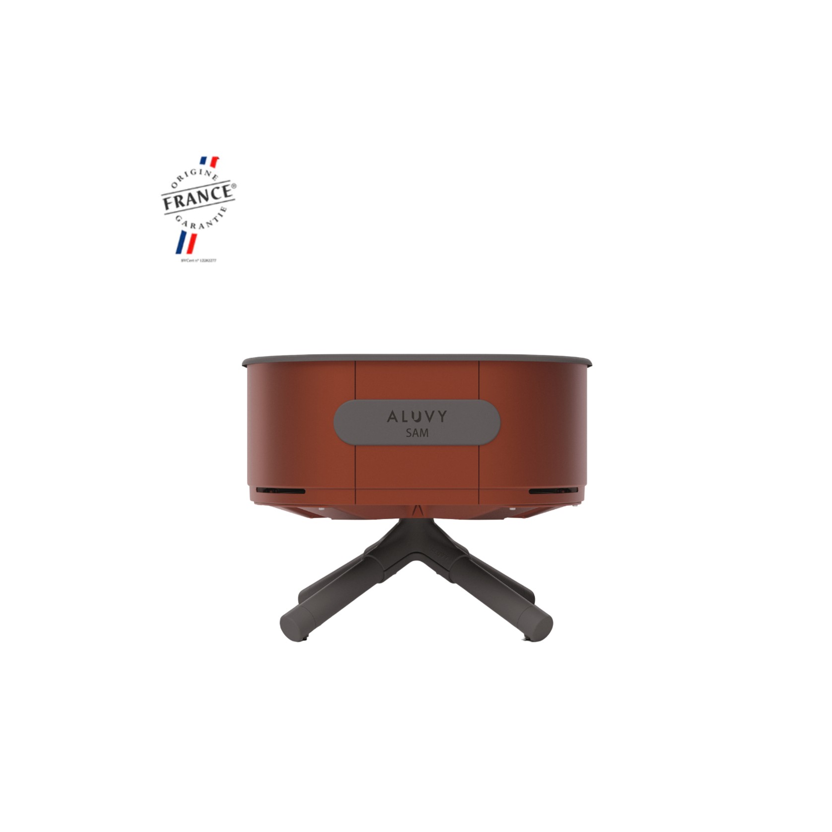 ALUVY SAM Basalt Low Brazier - Terracota gallery detail image