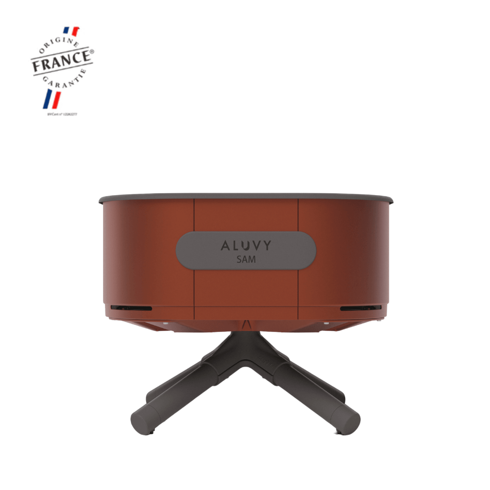 ALUVY SAM Basalt Low Brazier - Terracota gallery detail image