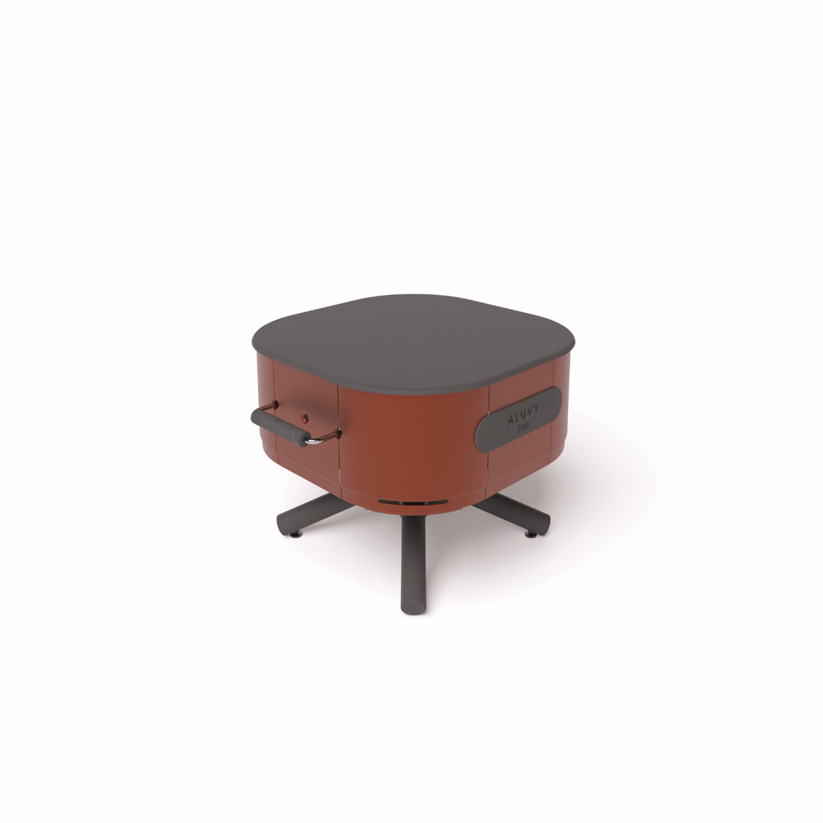 ALUVY SAM Basalt Low Brazier - Terracota gallery detail image