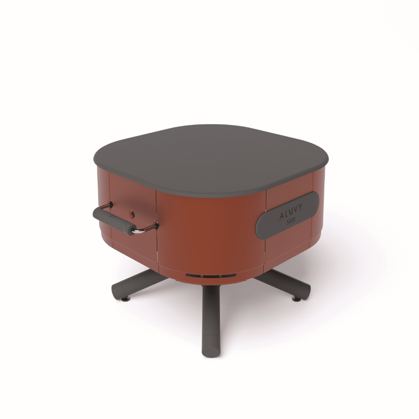 ALUVY SAM Basalt Low Brazier - Terracota gallery detail image
