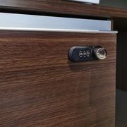 ANDERS Executive Desk Reversible Return 2.4M - Australian Gold Oak & Beige gallery detail image