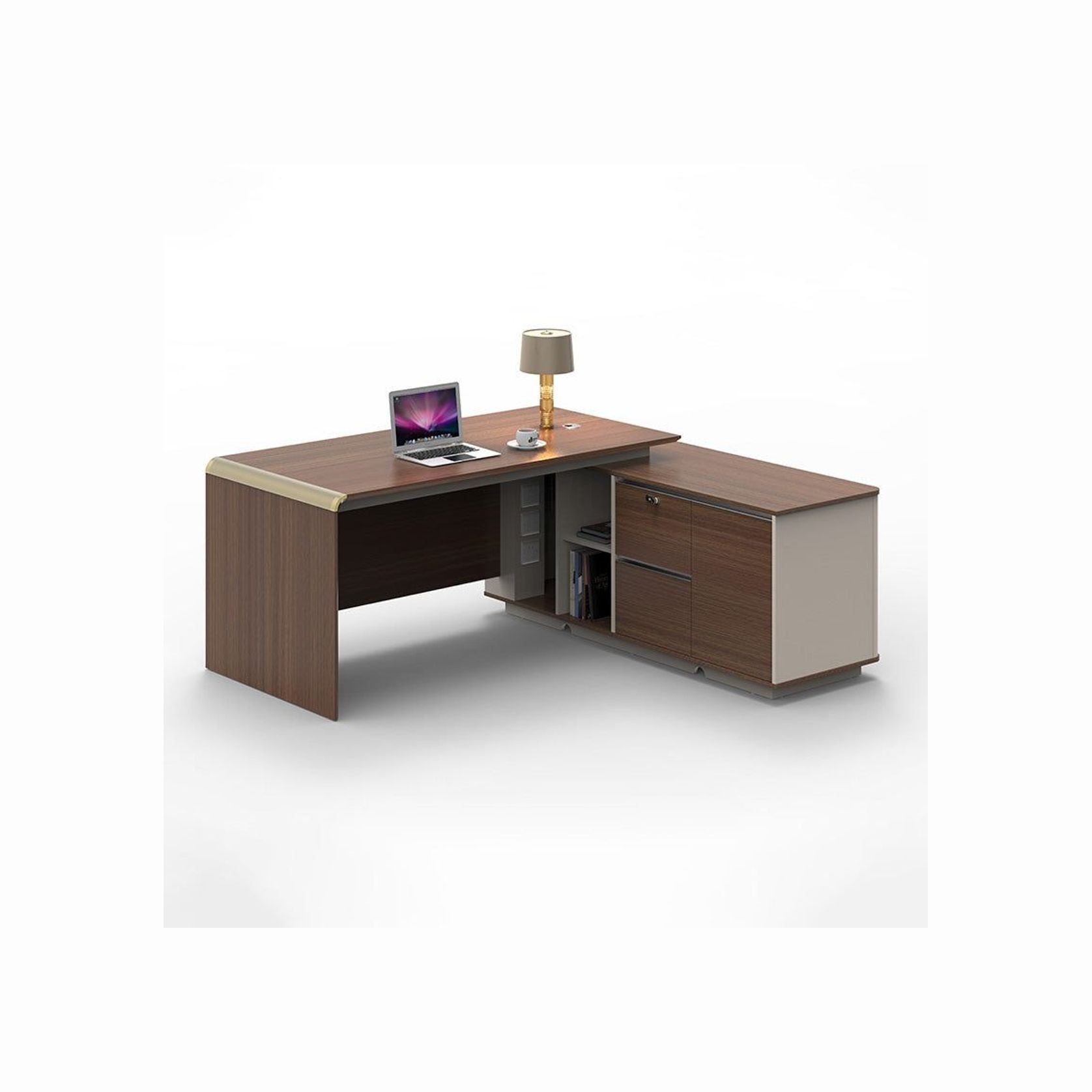 ANDERSON Executive Desk 2.0M Reversible - Australian Gold Oak gallery detail image