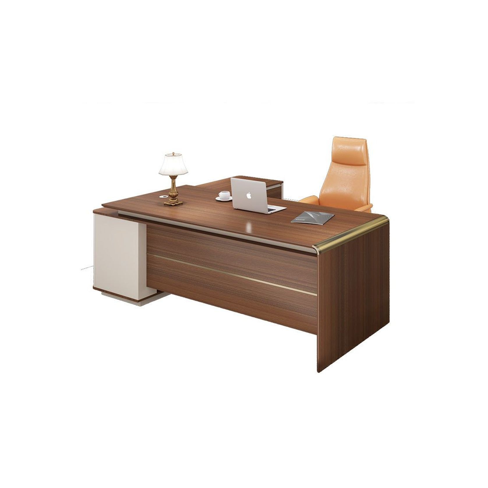 ANDERSON Executive Desk 2.0M Reversible - Australian Gold Oak gallery detail image
