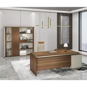 ANDERSON Display Unit 200cm - Walnut Gold & Beige gallery detail image