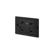 2 Gang GPO Socket Switch + Single USB A gallery detail image