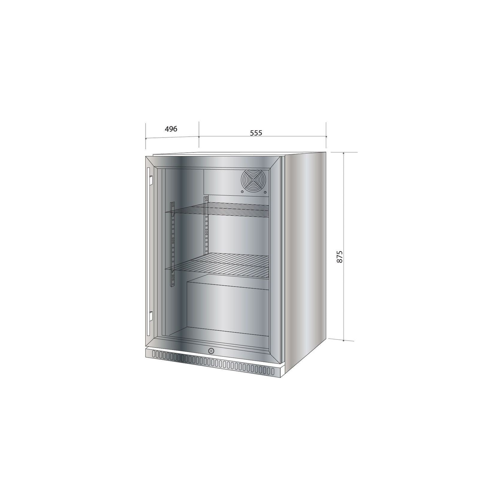 Artusi Single Door Outdoor Refrigerator - Stainless Steel gallery detail image