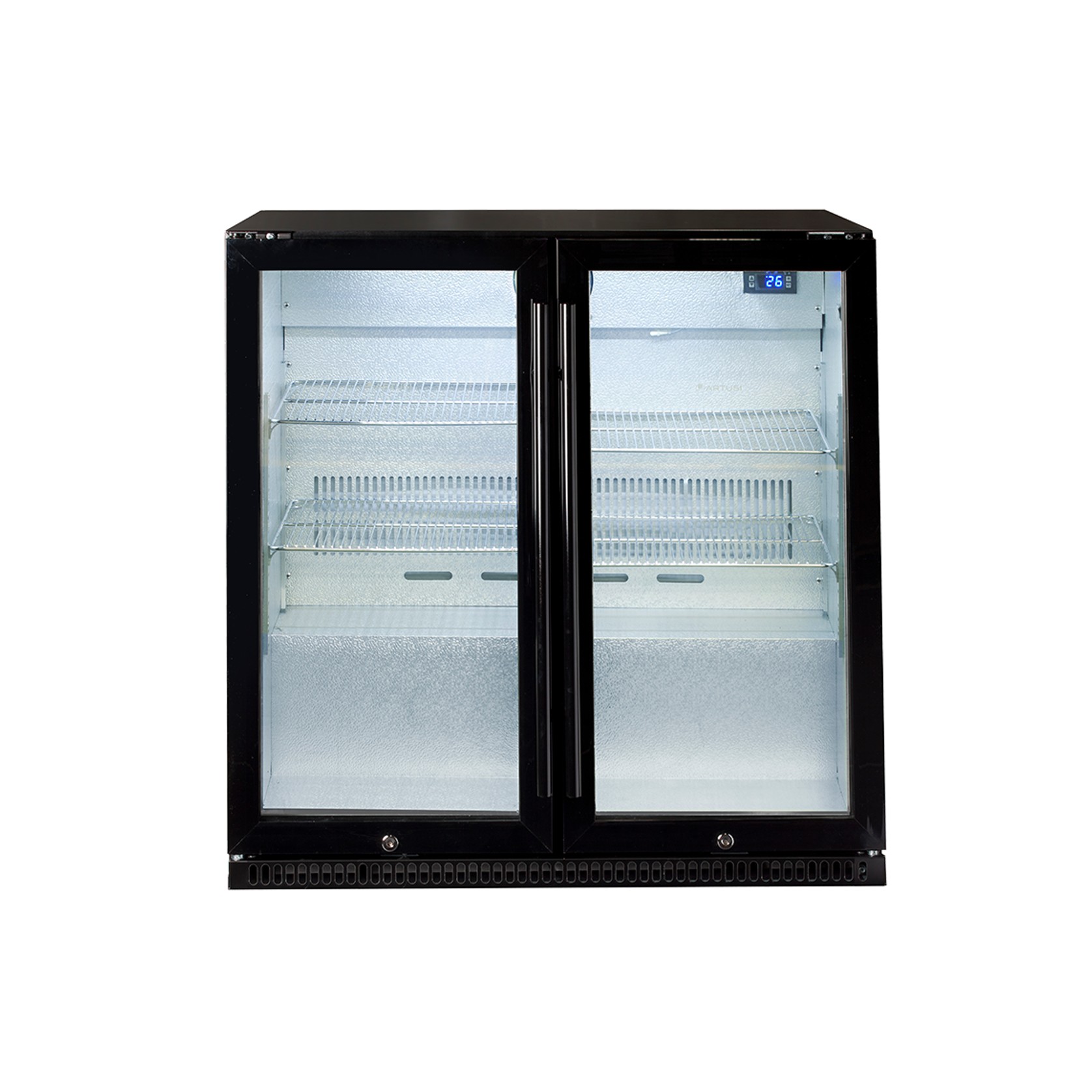 Artusi Double-Door Outdoor Refrigerator - Black gallery detail image