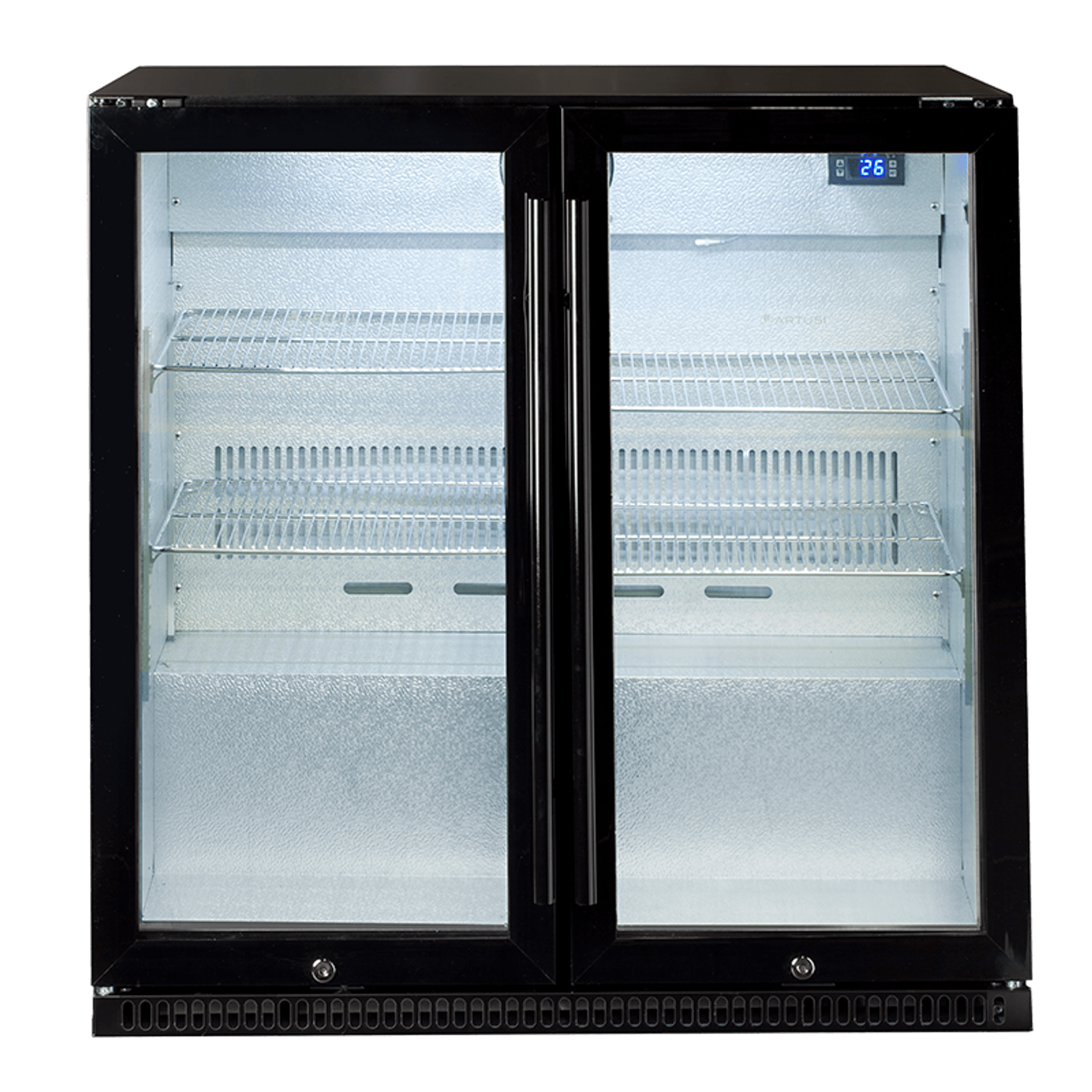 Artusi Double-Door Outdoor Refrigerator - Black gallery detail image