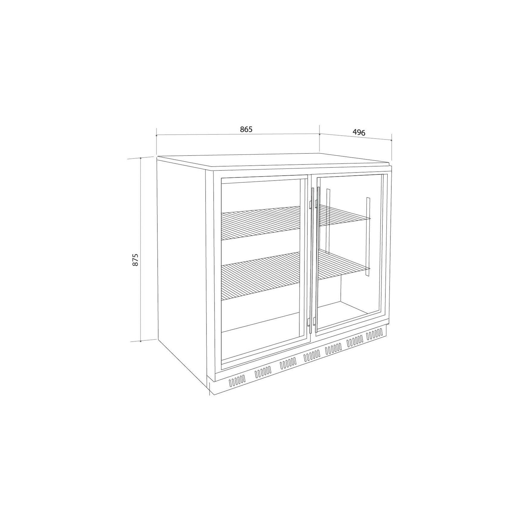 Artusi Double-Door Outdoor Refrigerator - Stainless Steel gallery detail image