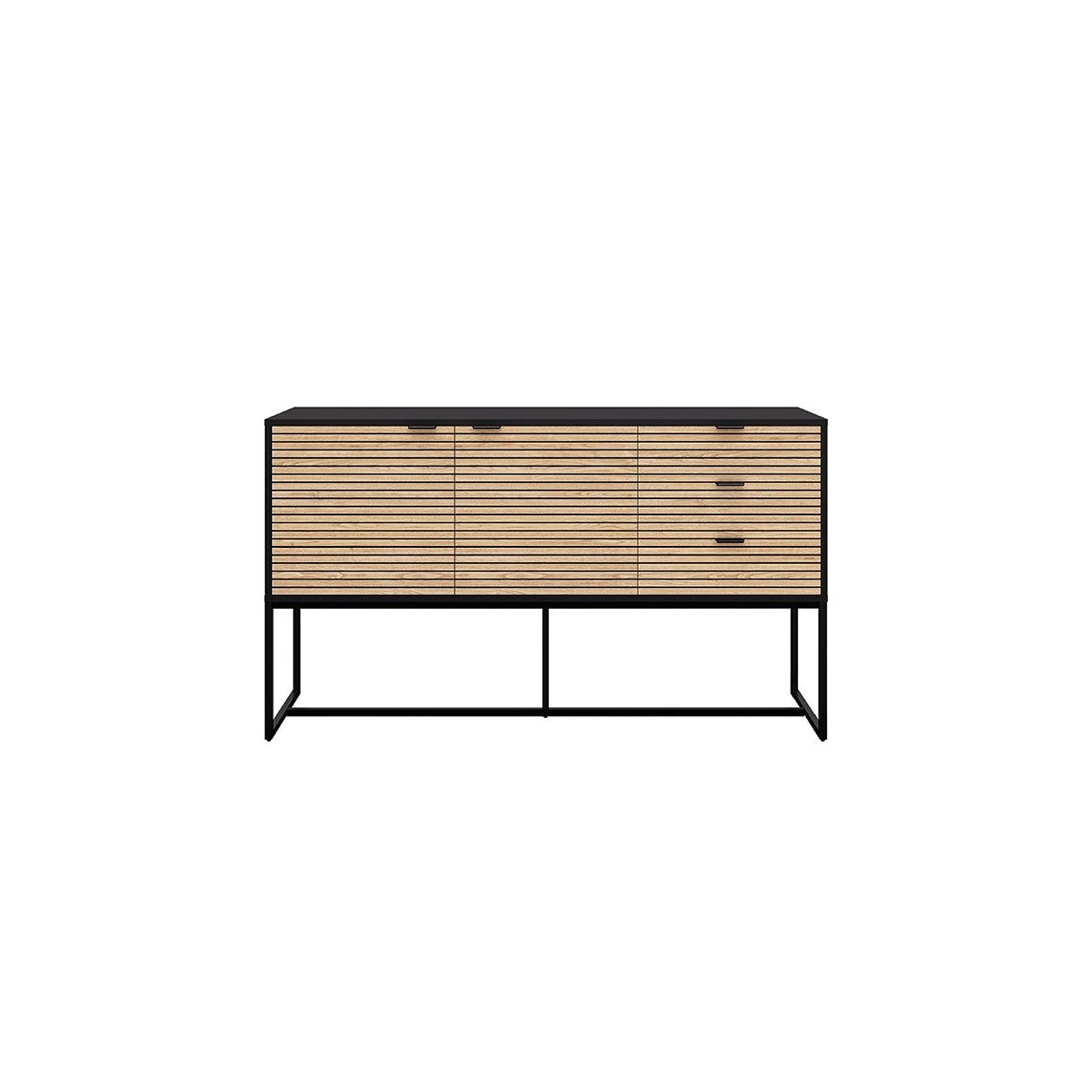 ODENCE Sideboard 160cm - Natural & Black gallery detail image