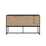 ODENCE Sideboard 160cm - Natural & Black gallery detail image