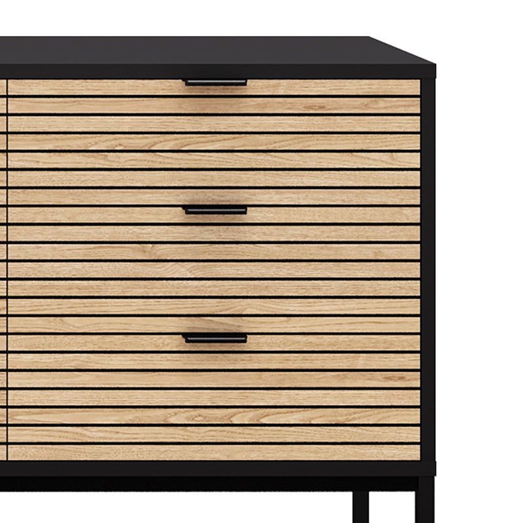 ODENCE Sideboard 160cm - Natural & Black gallery detail image