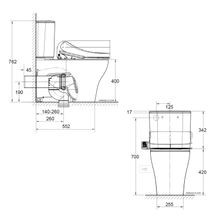 Cygnet Hygiene Rim Round CCBTW - Back Inlet with SpaLet E-Bidet Seat gallery detail image