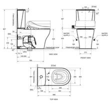 Cygnet Hygiene Rim Square CCBTW - Bottom Inlet with SpaLet E-Bidet Seat gallery detail image