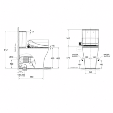 Cygnet Hygiene Rim OH Round CCBTW - Bottom Inlet with SpaLet E-Bidet Seat gallery detail image