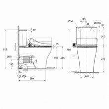 Cygnet Hygiene Rim OH Round CCBTW - Back Inlet with SpaLet E-Bidet Seat gallery detail image
