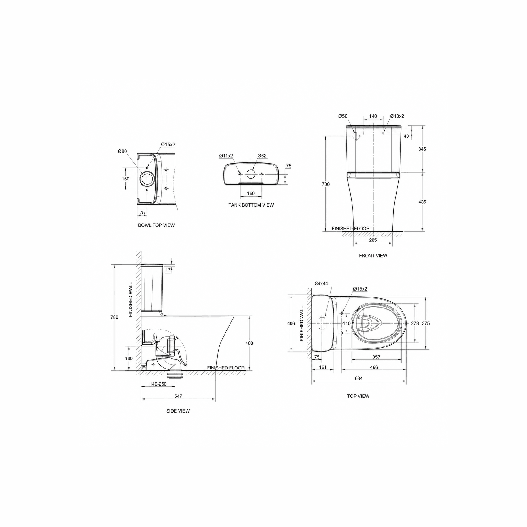 Signature Hygiene Rim CCBTW - Back Inlet with CrystaSleek Seat gallery detail image