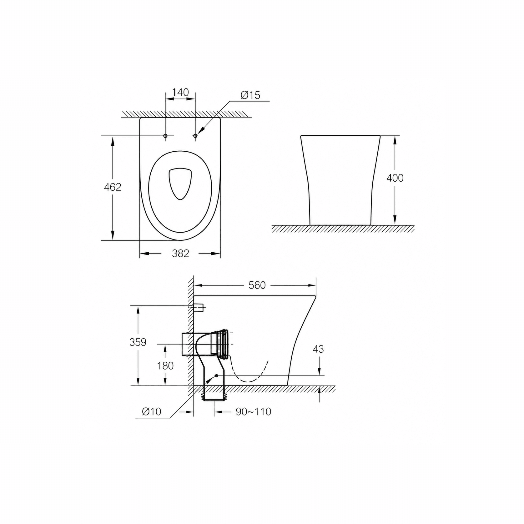 Signature Hygiene Rim BTW with Std Seat gallery detail image