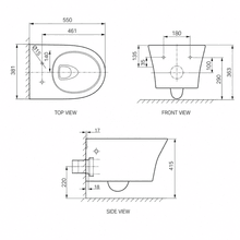 Signature Hygiene Rim Wall Hung Pan with SpaLet E-Bidet Seat gallery detail image