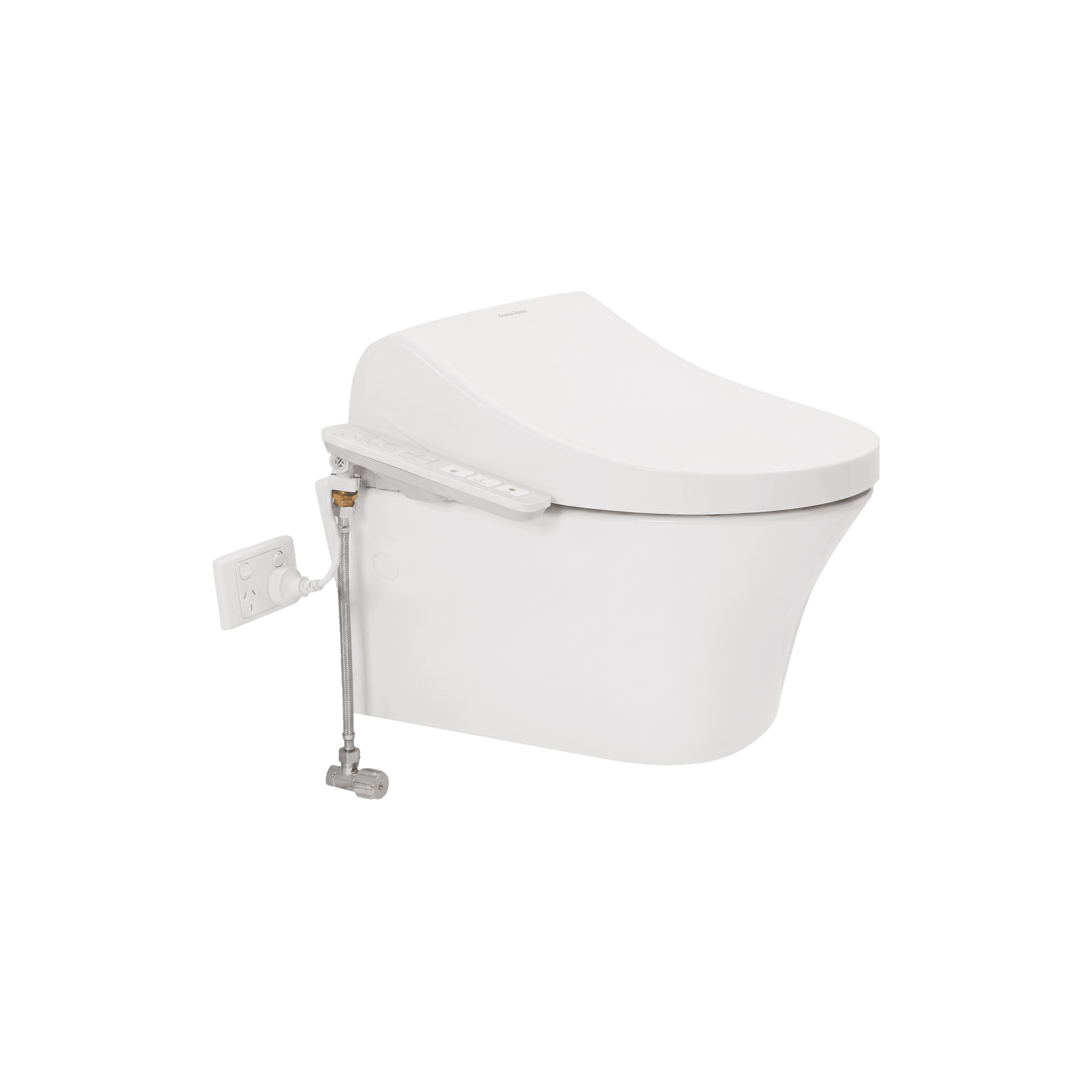 Signature Hygiene Rim Wall Hung Pan with SpaLet E-Bidet Seat gallery detail image