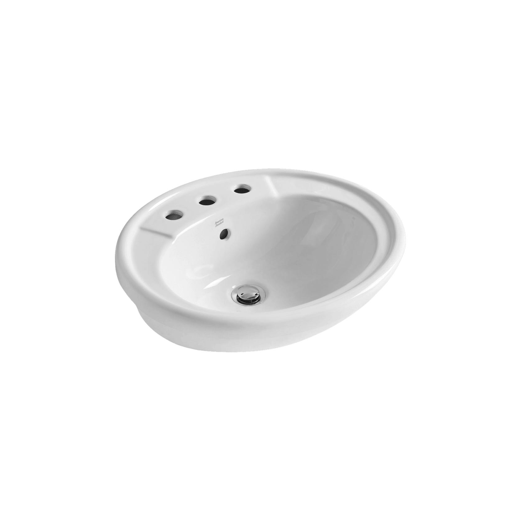 Studio 500 Semi Recessed Basin - 3 Tap Hole Overflow - Inc Fixing Kit gallery detail image