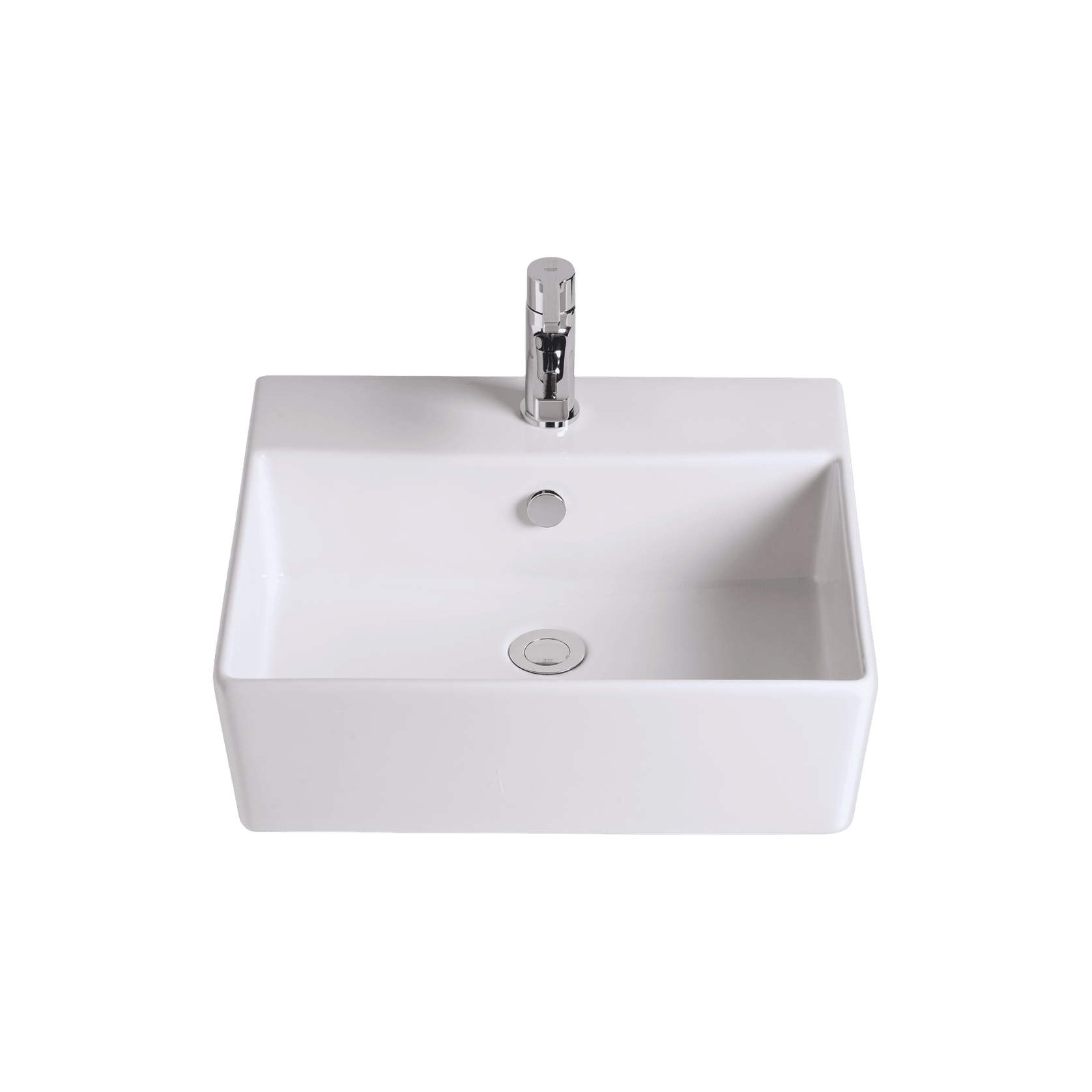 Heron Square 500 Counter Basin - 1 Taphole - Overflow gallery detail image