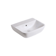 Cygnet 550 Wall Basin - No Taphole - Overflow - Inc Fixing Kit gallery detail image