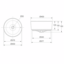 Cygnet 400 Round Vessel Basin - Overflow gallery detail image