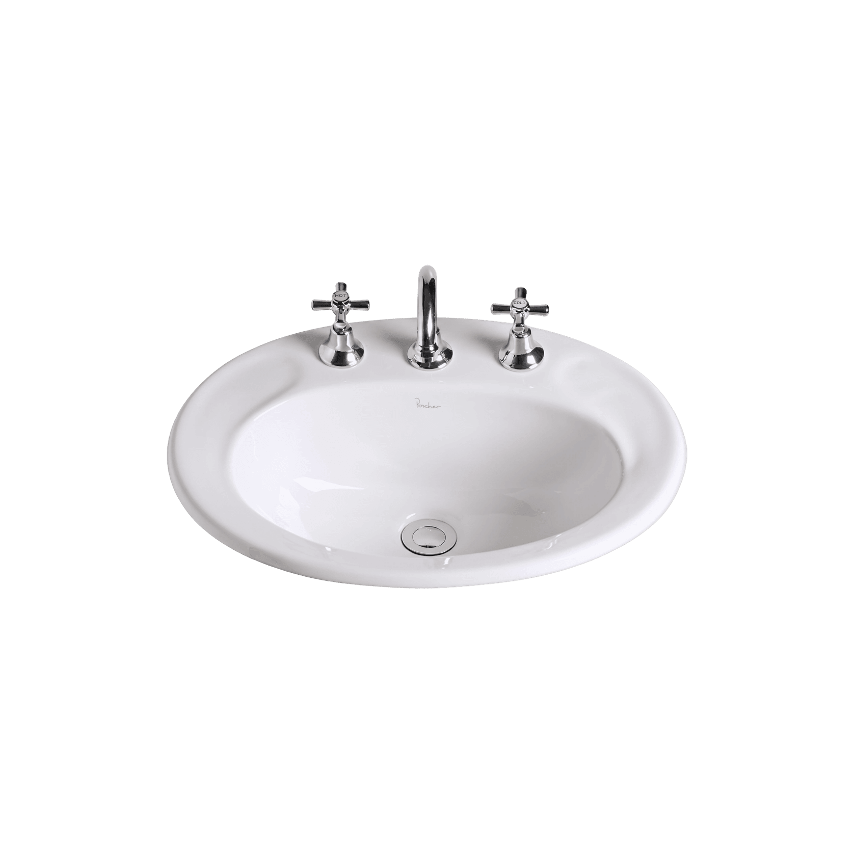 Studio 550 Vanity Basin - 3 Tap Hole - Overflow - Inc Fixing Kit gallery detail image