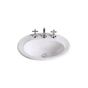 Studio 550 Vanity Basin - 3 Tap Hole - Overflow - Inc Fixing Kit gallery detail image