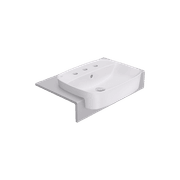 Signature 550 Semi Recessed Basin - 3 Tap Hole - Overflow gallery detail image