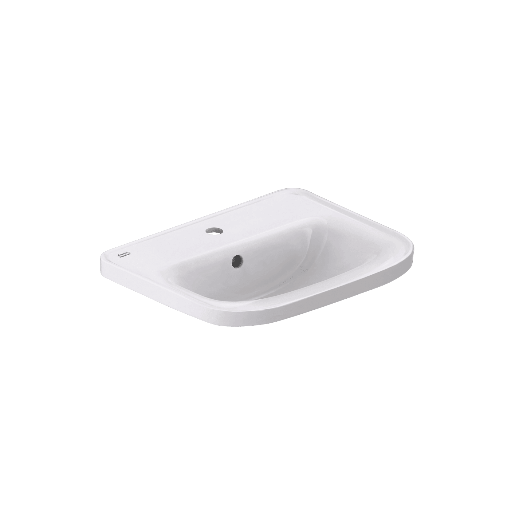 Loven 550 Vanity Basin - 1 Tap Hole - Overflow gallery detail image