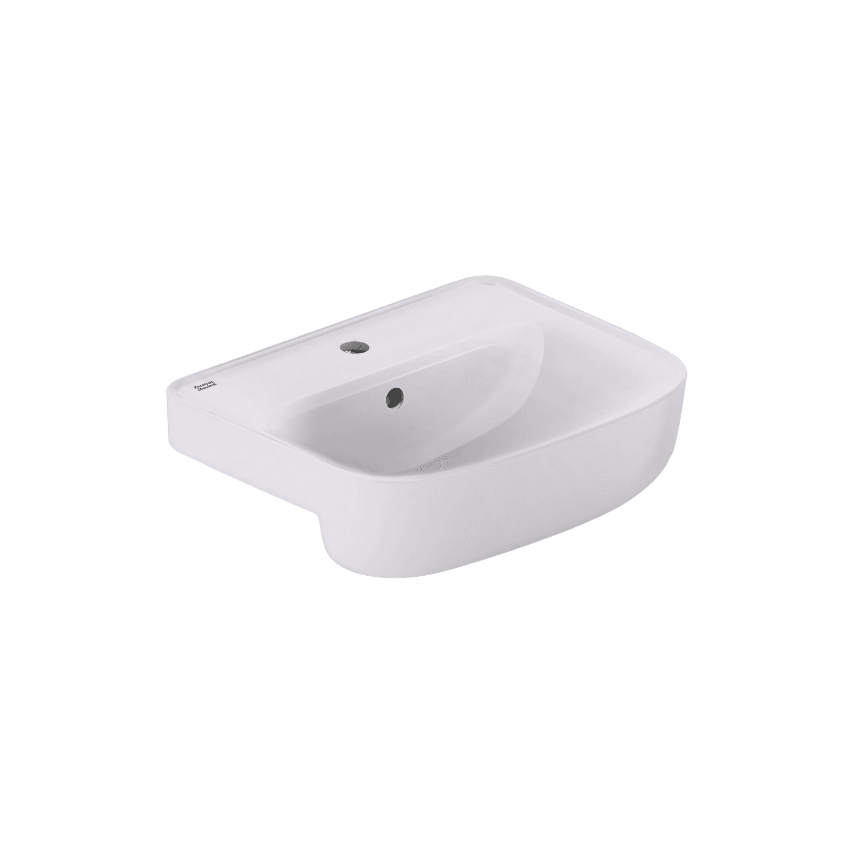 Loven 510 Semi-Recessed Basin - 1 Tap Hole - Overflow gallery detail image
