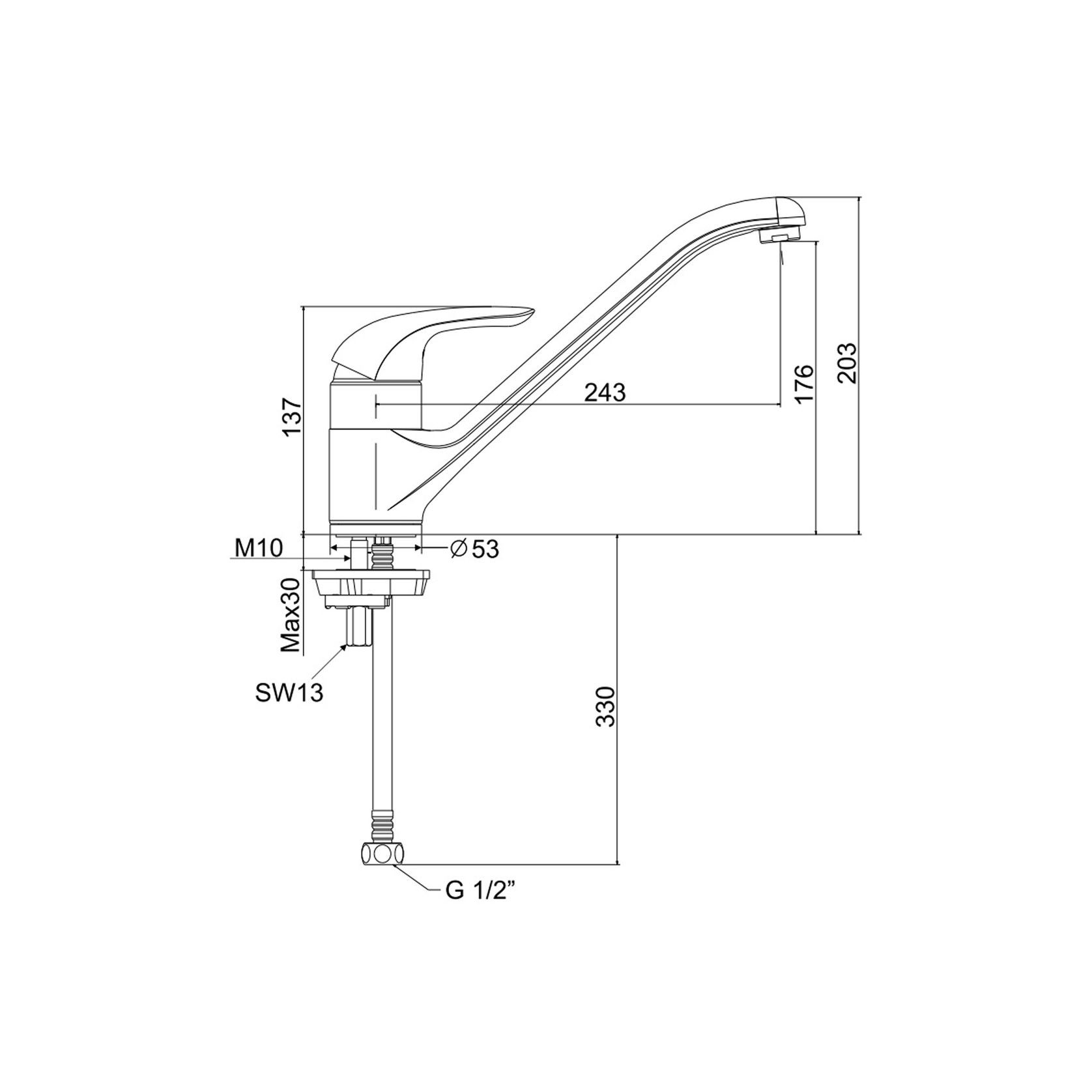 Studio Saga Tubular Sink Mixer Tap gallery detail image