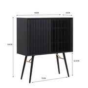 ASLOG Tall Sideboard 90cm - Black gallery detail image