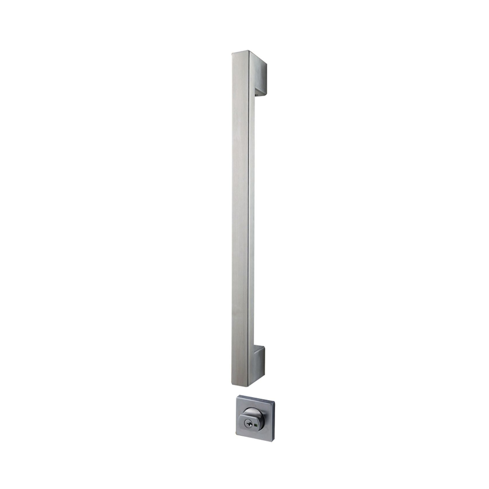 Lockwood Paradigm Door Pull Handle with Double Cylinder Deadbolt Satin Stainless Steel 005/DPHBSSS gallery detail image