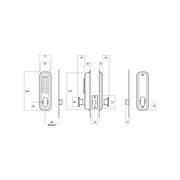 Lockwood Digital Door Lock Entrance Set Satin Chrome 530DXSC *Display Pack* gallery detail image
